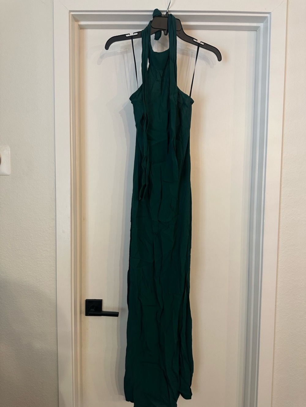 Reformation Deep Green Halter Maxi Dress